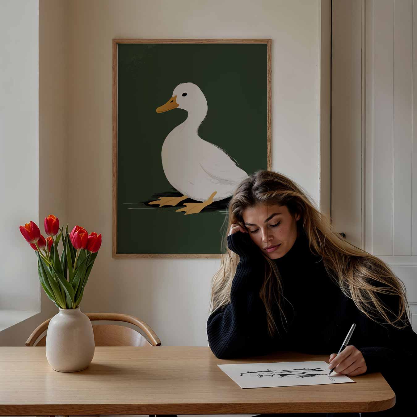 Schattige Eend Poster-WallArtistic