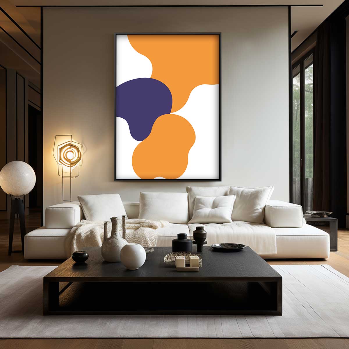 Vloeiende Vormen in Kleur Kunstwerk-canvas-dibond-plexiglas-wanddecoratie-WallArtistic