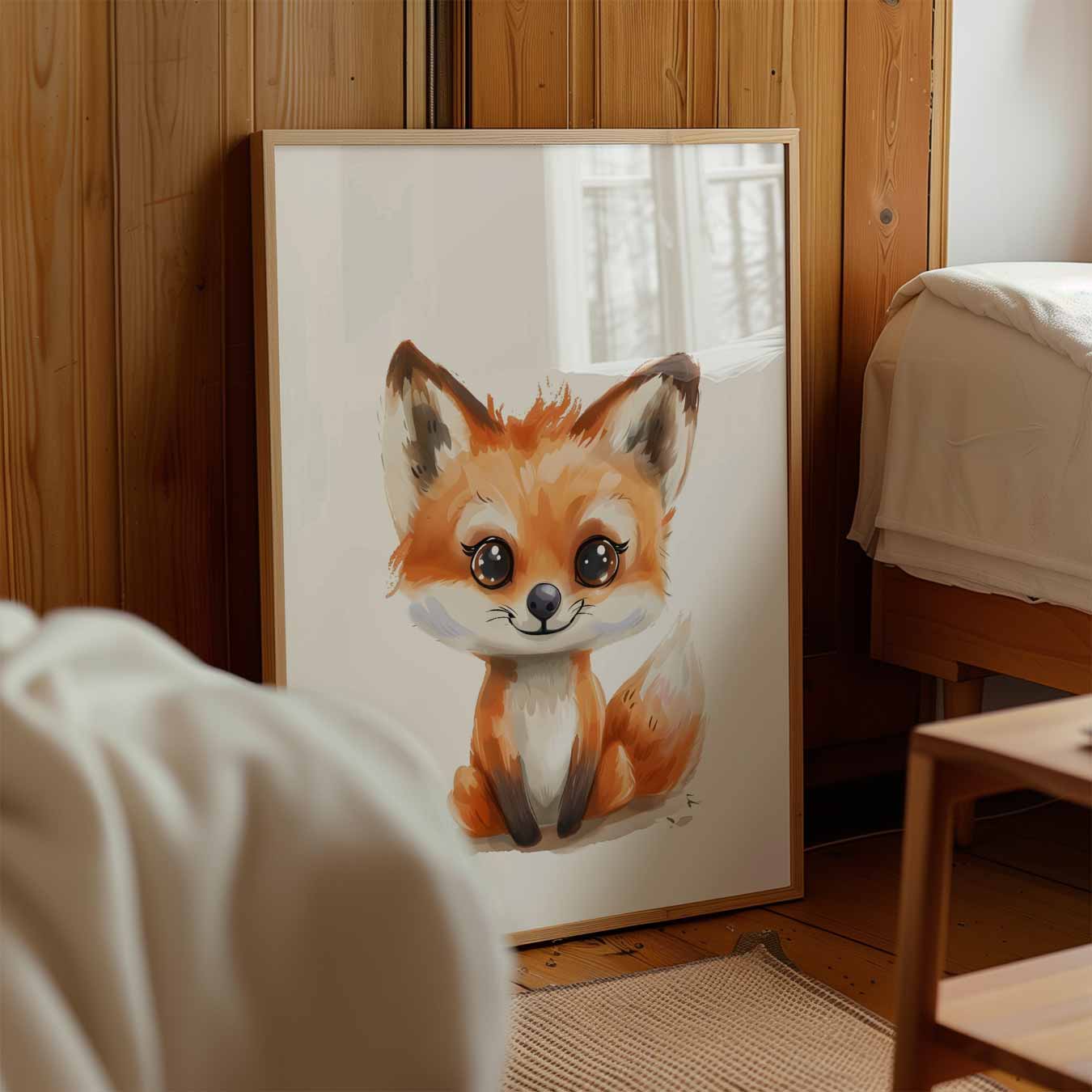 Schattige Vos Illustratie Poster-WallArtistic