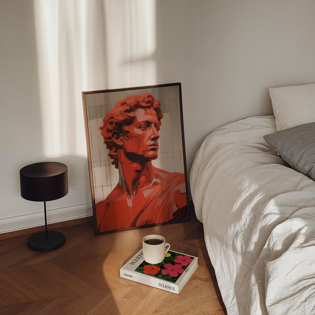 Elegante Rood David Beeld Poster