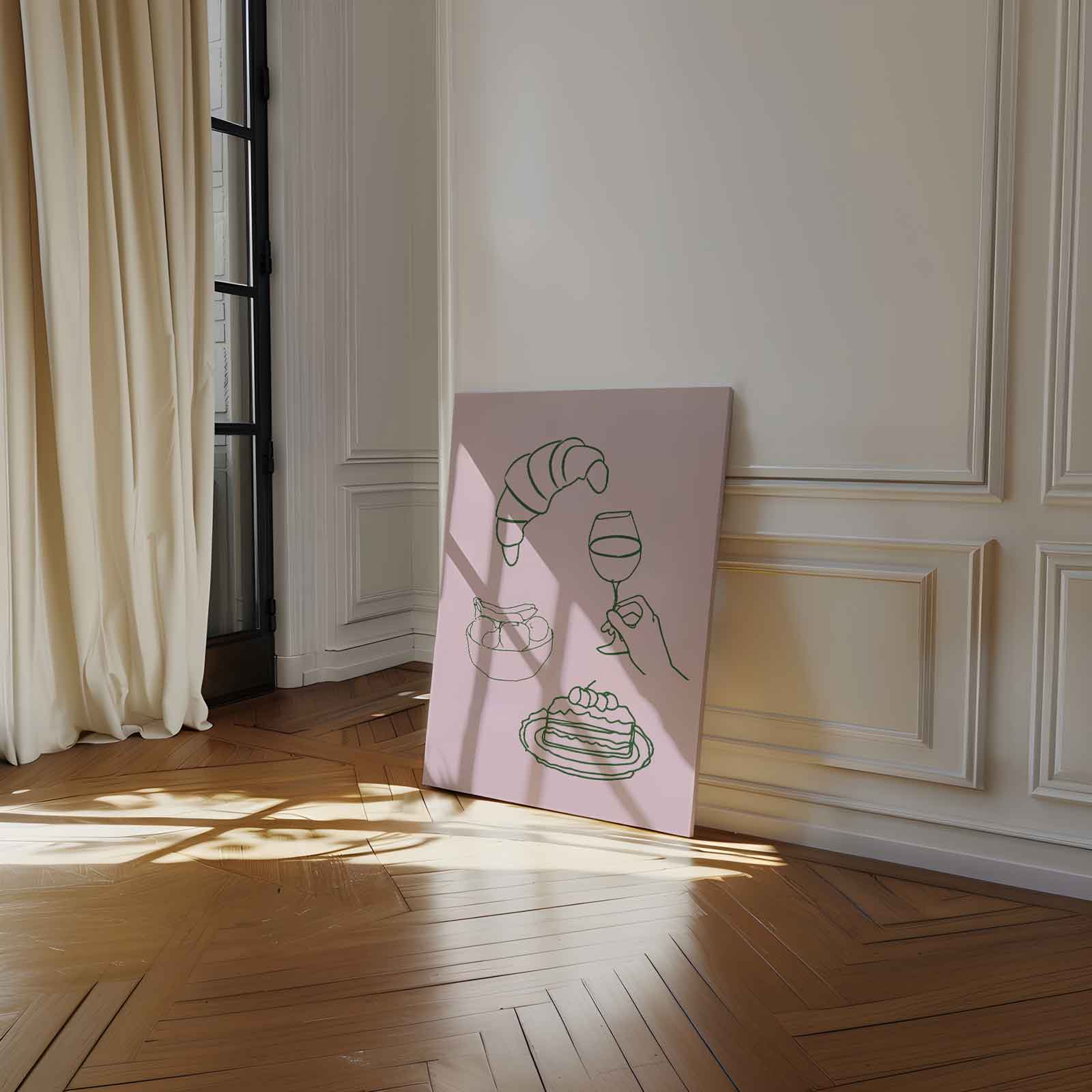 Minimalistisch Eten & Drinken Kunstwerk-canvas-dibond-plexiglas-wanddecoratie-WallArtistic