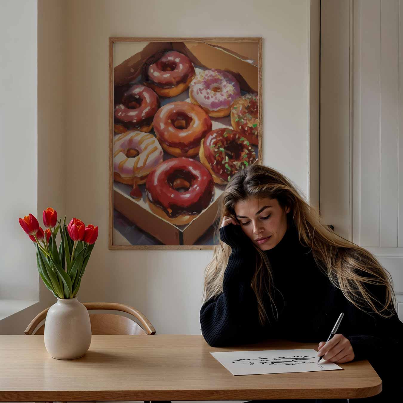 Donutliefde in Kunstvorm Poster-WallArtistic