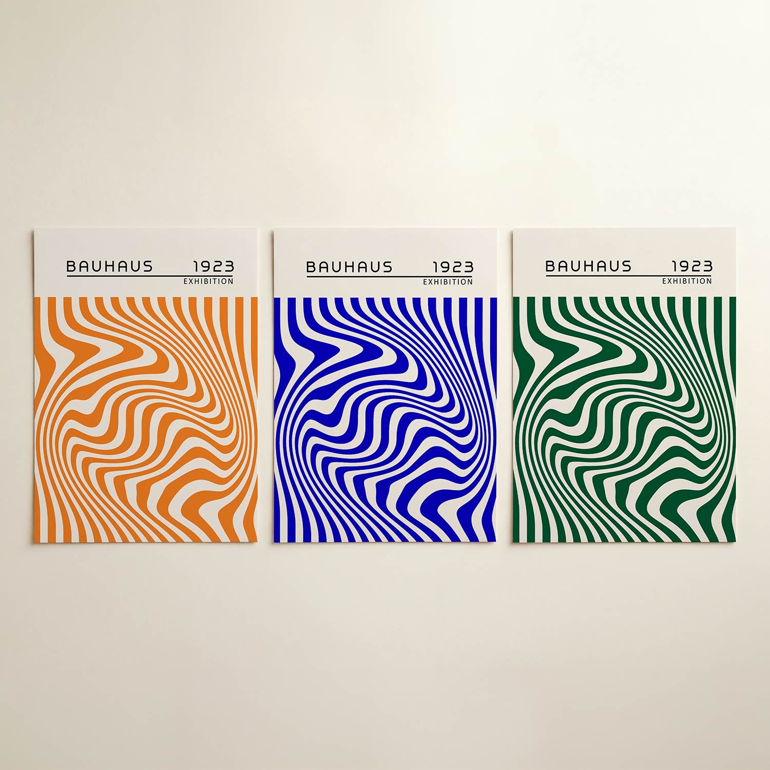 Golvend lijnenspel Posterset