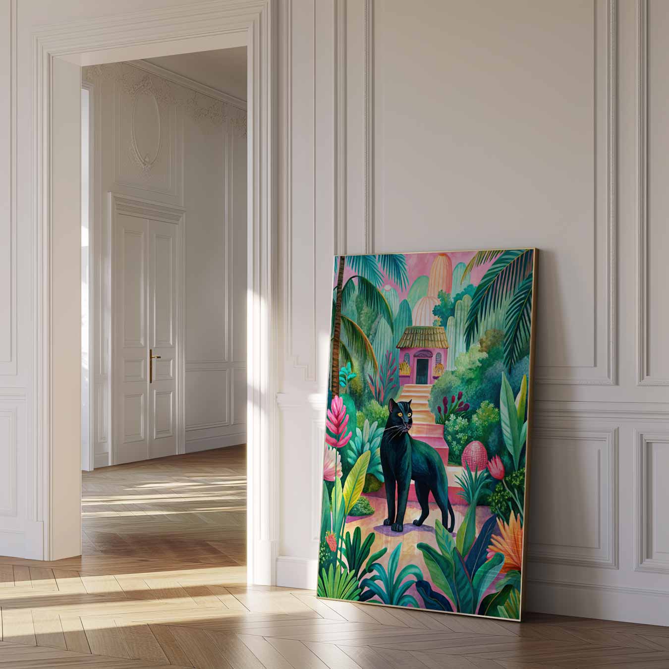 Tropische Jungle Panther Poster-WallArtistic