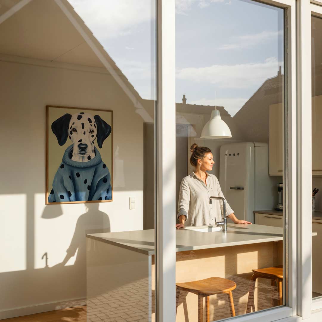 Stijlvolle Dalmatier in Trui Poster-WallArtistic
