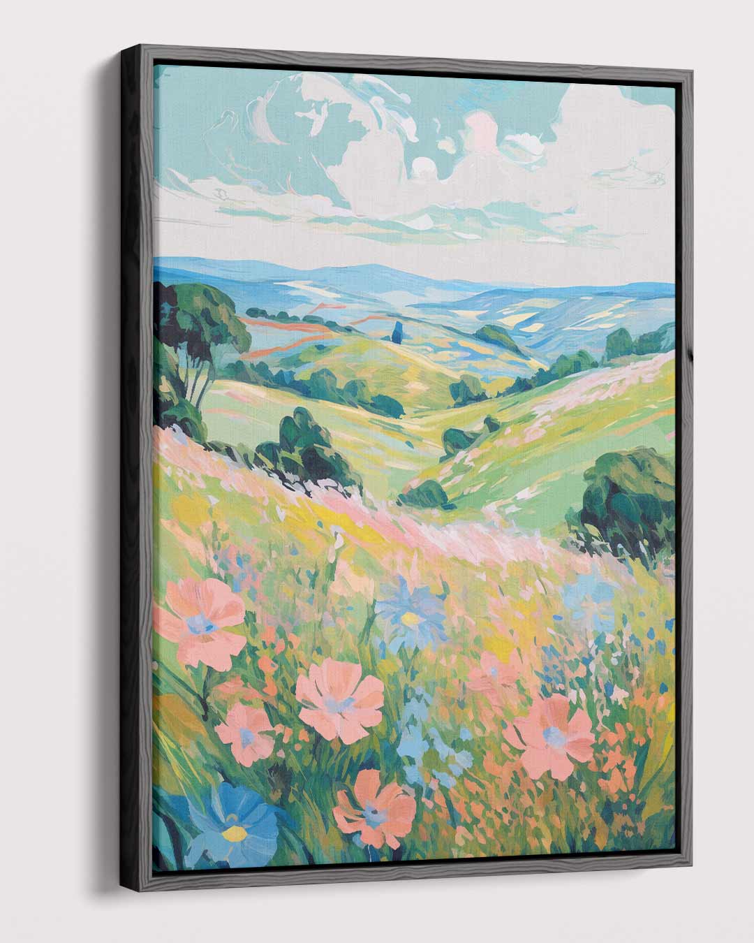 Zomerse Bloemenweide Kunstwerk-canvas-dibond-plexiglas-wanddecoratie-WallArtistic