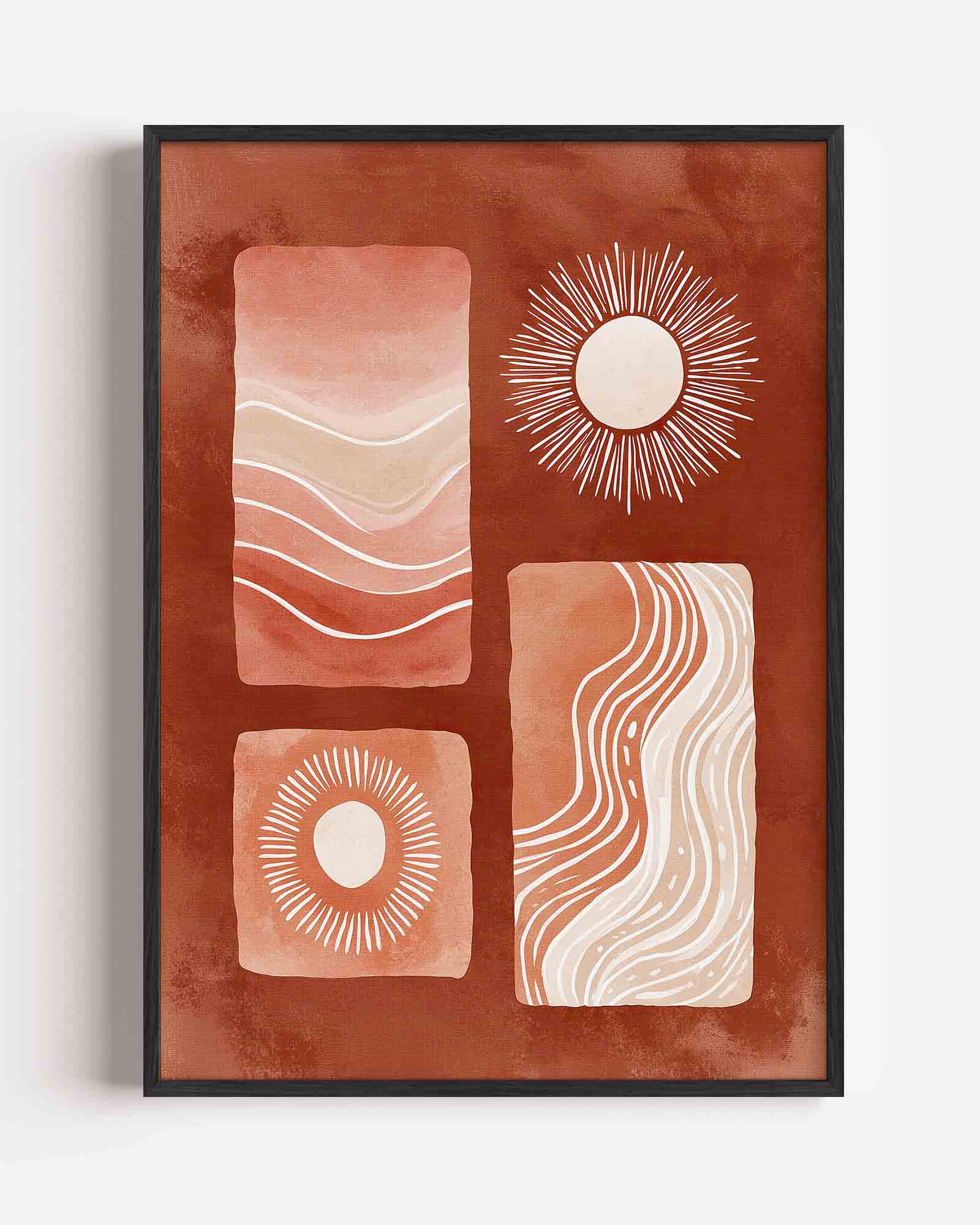 Abstracte vormen en lijnen Poster