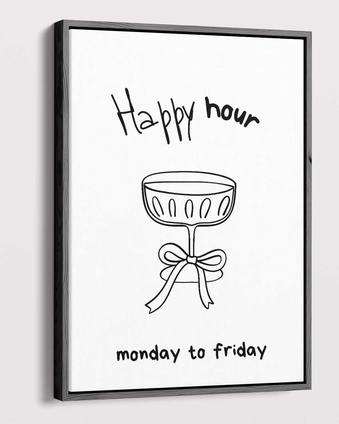 Happy Hour Illustratie Kunstwerk-canvas-dibond-plexiglas-wanddecoratie-WallArtistic