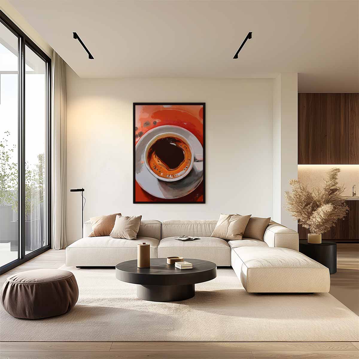 Koffie Moment Kunstwerk-canvas-dibond-plexiglas-wanddecoratie-WallArtistic