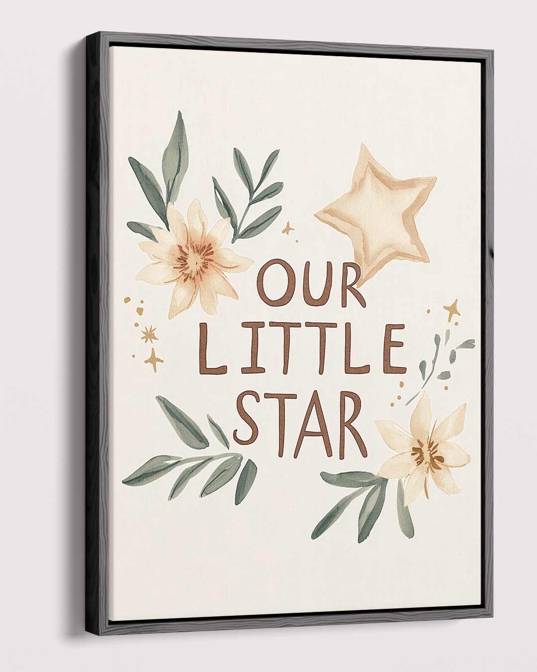 Our Little Star Bloemenposter Kunstwerk-canvas-dibond-plexiglas-wanddecoratie-WallArtistic