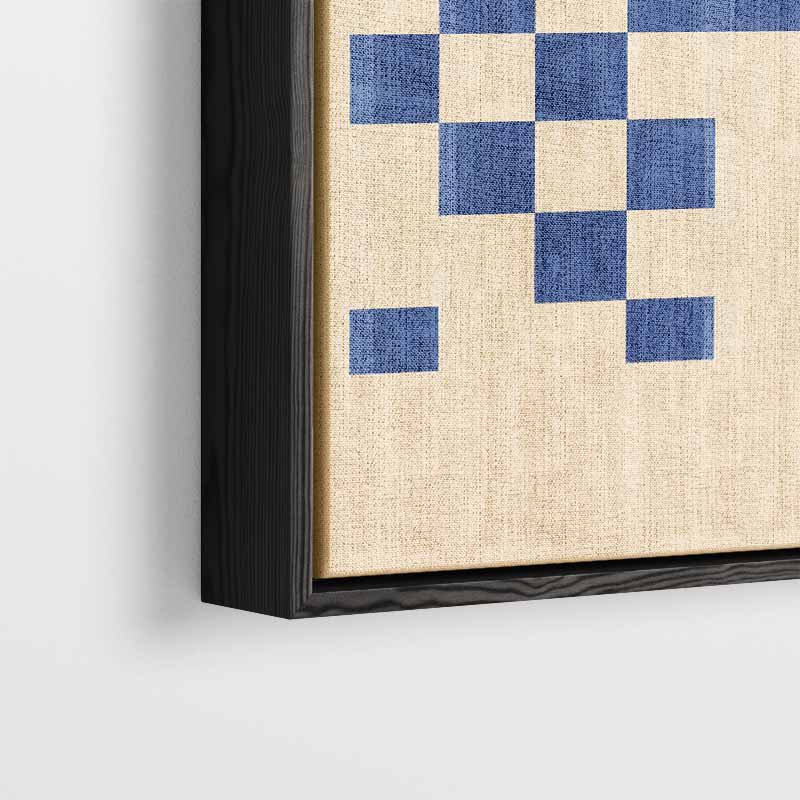 Ritmisch Blauwe Vlakken Kunstwerk-canvas-dibond-plexiglas-wanddecoratie-WallArtistic