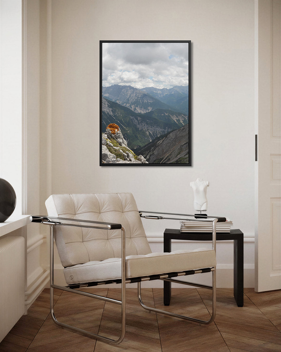 Berglandschap met wolken Kunstwerk