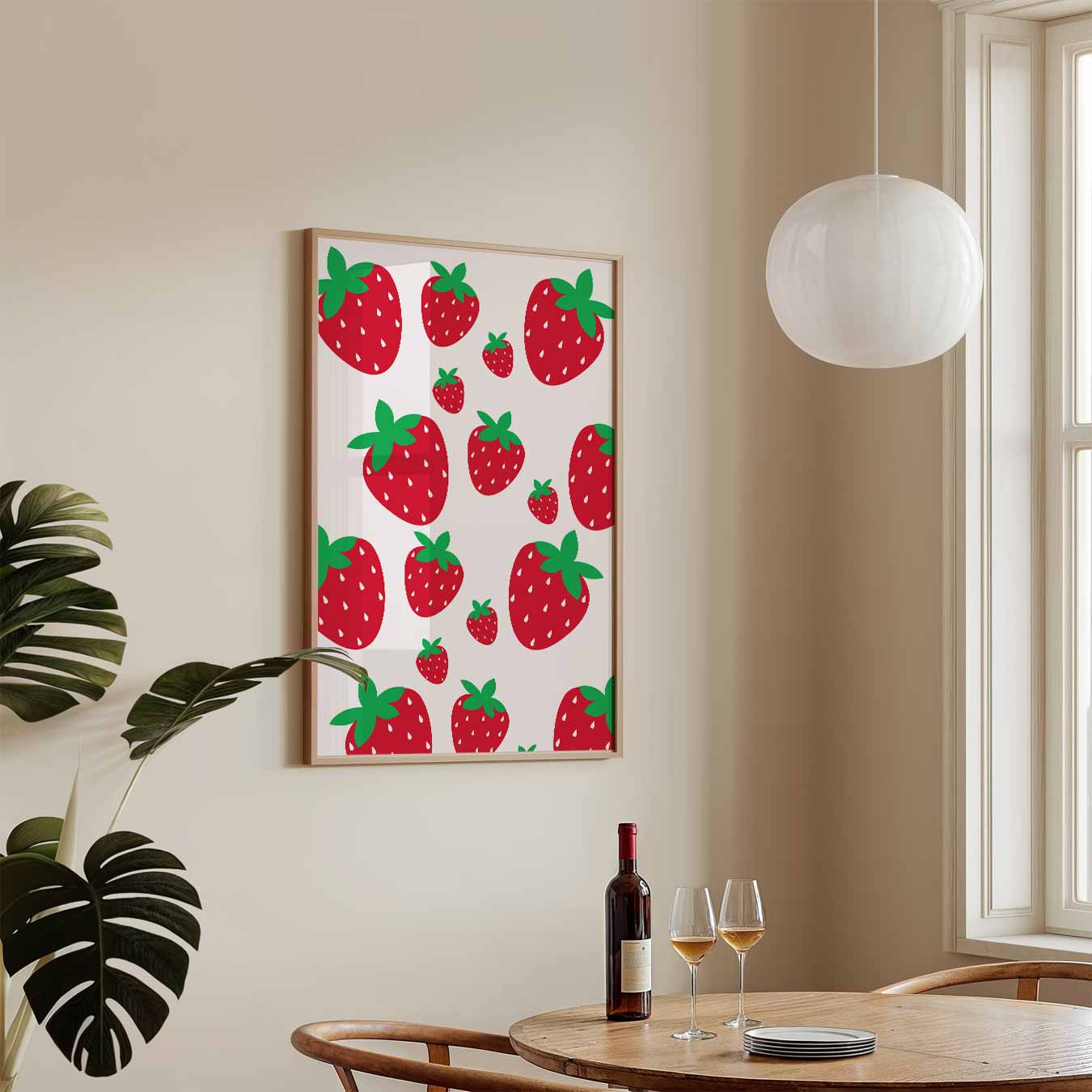 Zoete Aardbeien Behangposter-WallArtistic