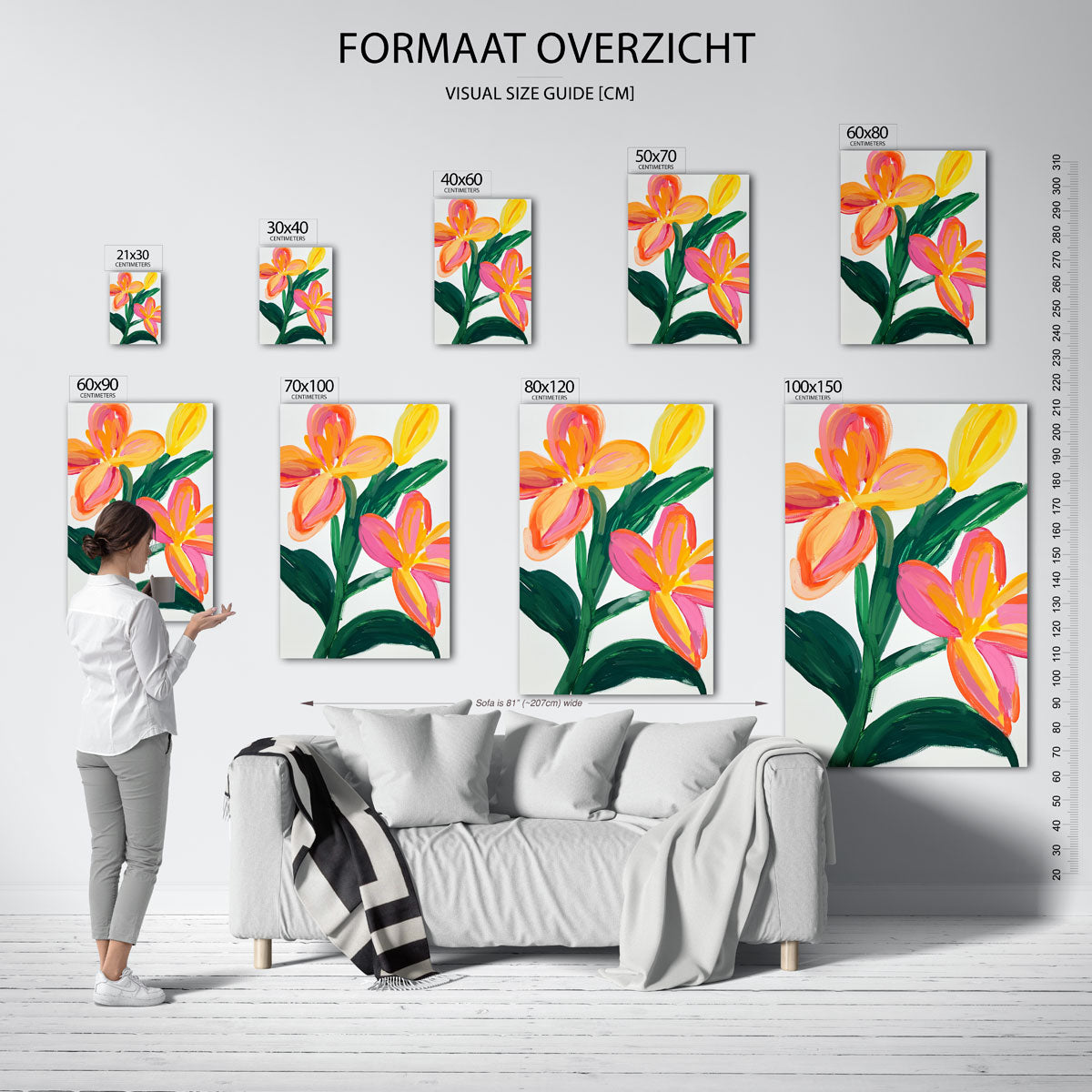 Bloemen in felle kleuren Poster