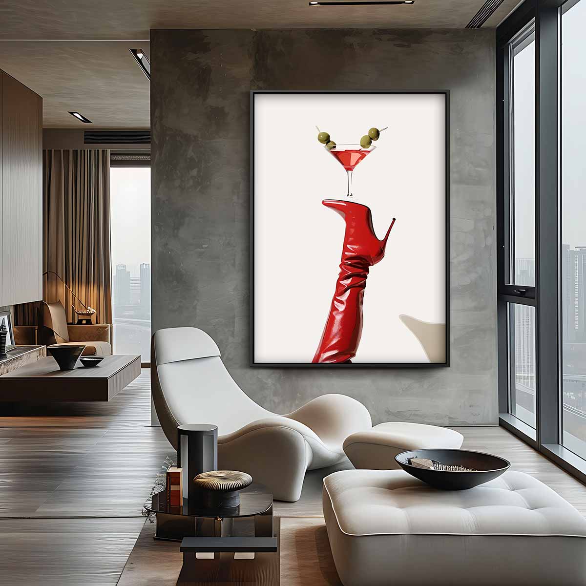 Cocktail in Balance Kunstwerk-canvas-dibond-plexiglas-wanddecoratie-WallArtistic