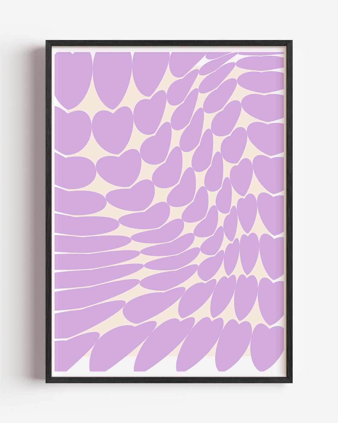 Paarse Hartjes Wandkunst Poster-WallArtistic