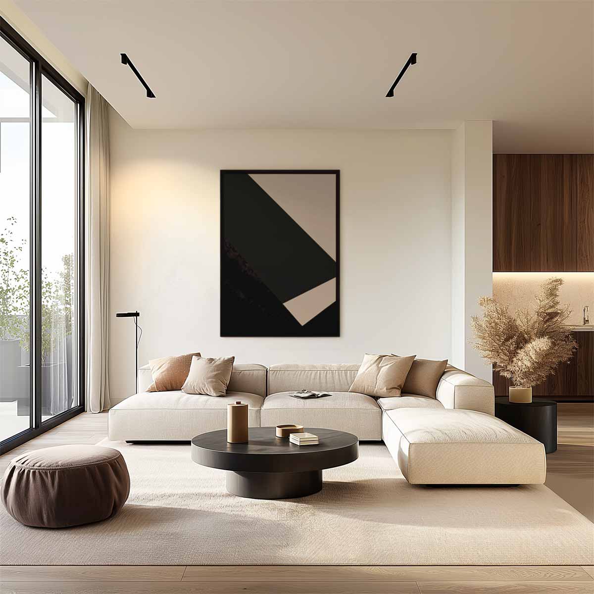 Abstracte Geometrische Compositie Kunstwerk-canvas-dibond-plexiglas-wanddecoratie-WallArtistic