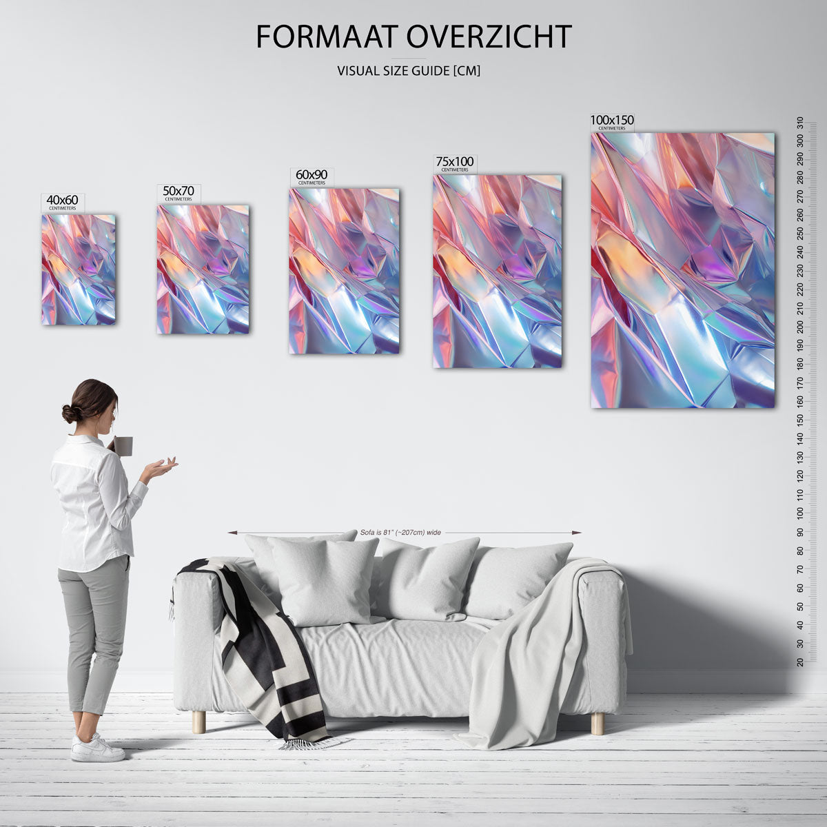 Reflecterende kleuren Kunstwerk