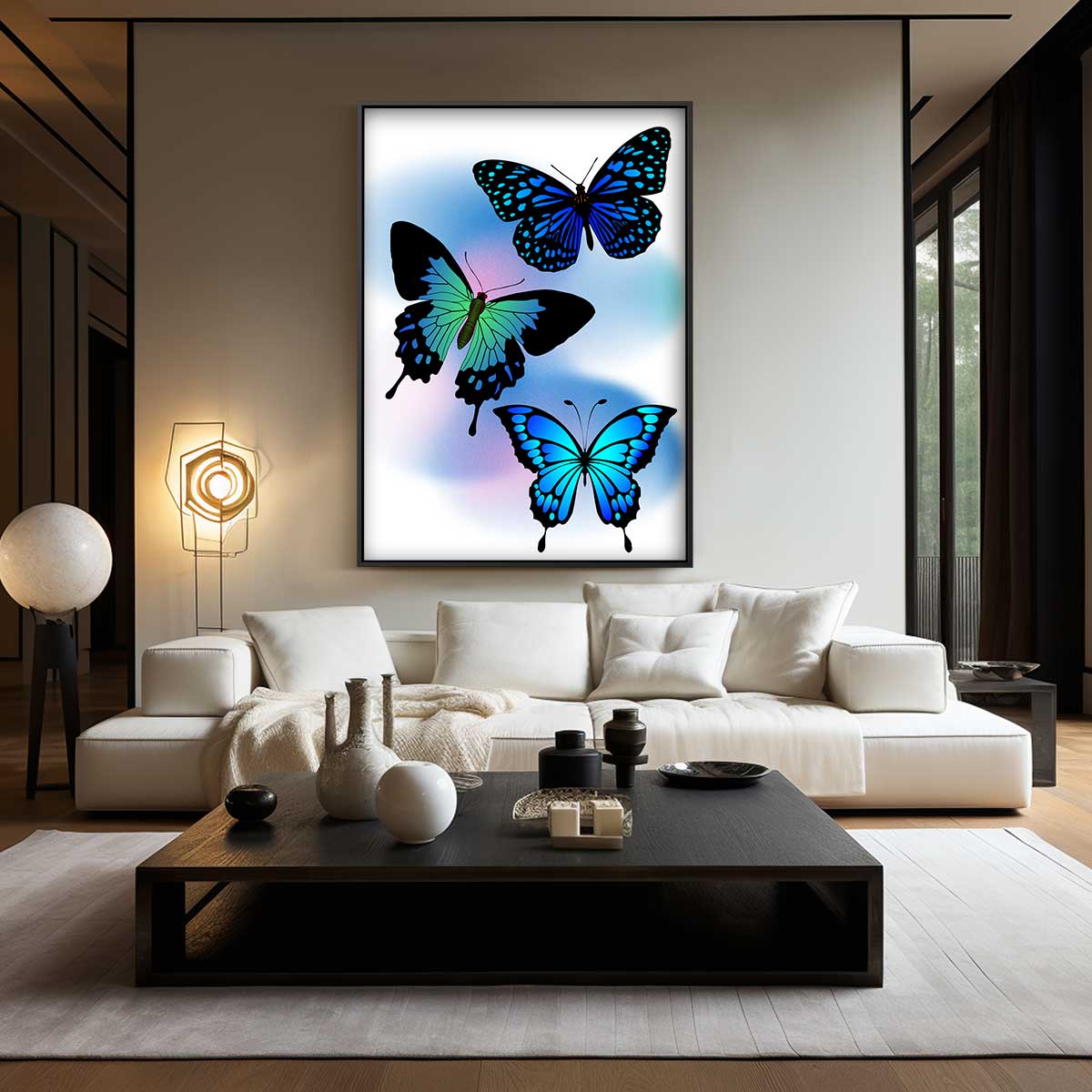 Vlinders in Beweging Kunstwerk-canvas-dibond-plexiglas-wanddecoratie-WallArtistic