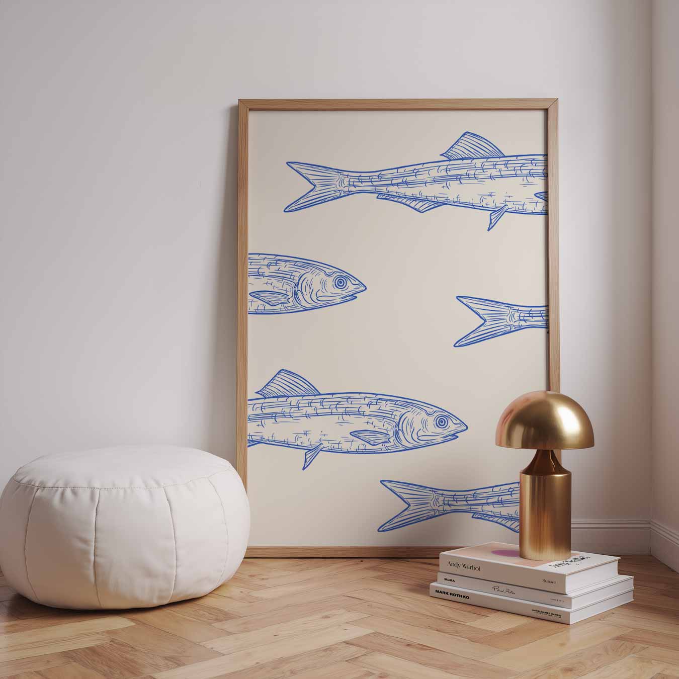 Stijlvolle Vissen Illustratie Poster-WallArtistic