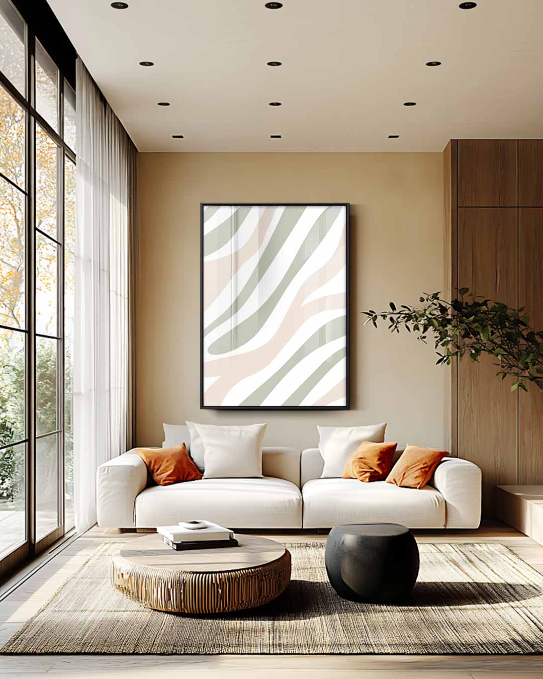 Zebra Abstractie Kunstwerk-canvas-dibond-plexiglas-wanddecoratie-WallArtistic