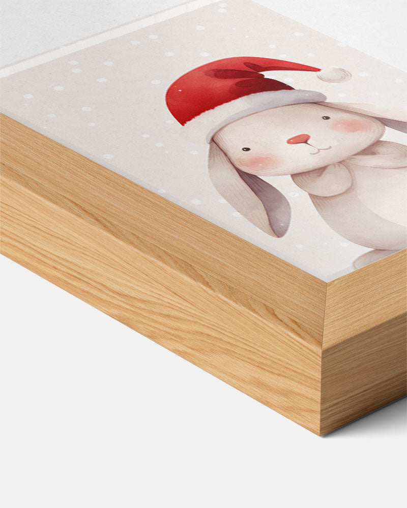 Winterse Kerstkonijn Poster