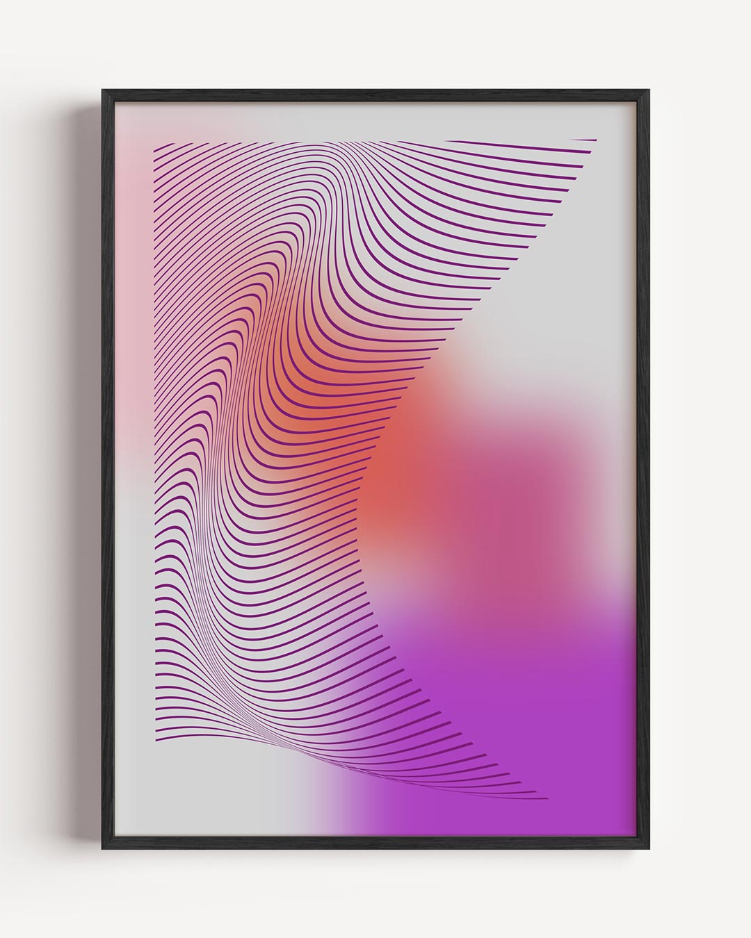 Moderne Golvende Geometrie Poster-WallArtistic