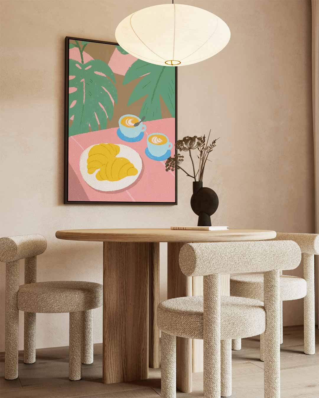 Ontspannen Ontbijtsfeer Kunstwerk-canvas-dibond-plexiglas-wanddecoratie-WallArtistic