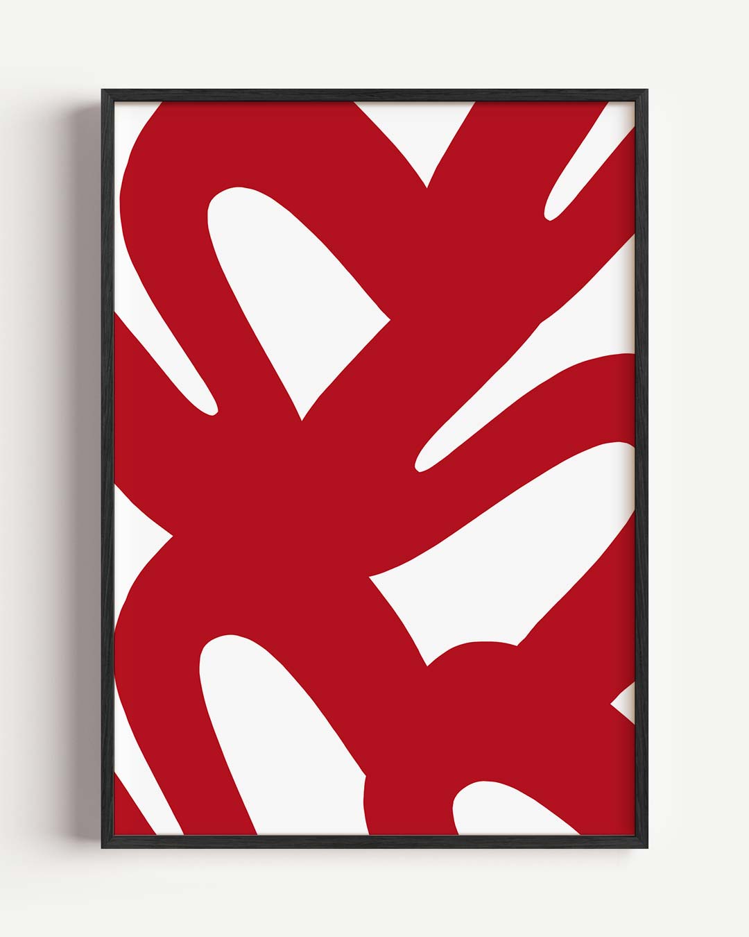 Abstracte Rode Kunstprint Poster-WallArtistic