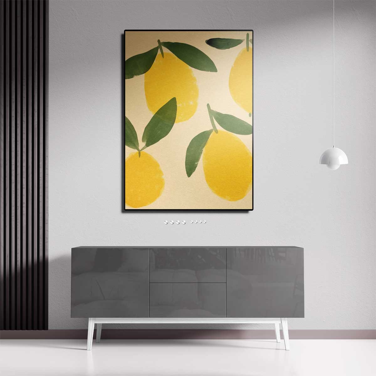 Zonnige Citroenfantasie Kunstwerk-canvas-dibond-plexiglas-wanddecoratie-WallArtistic