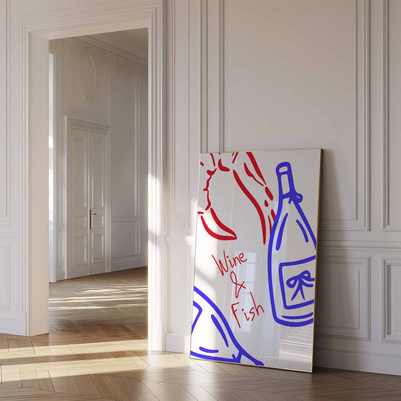 Wijn & Vis Poster