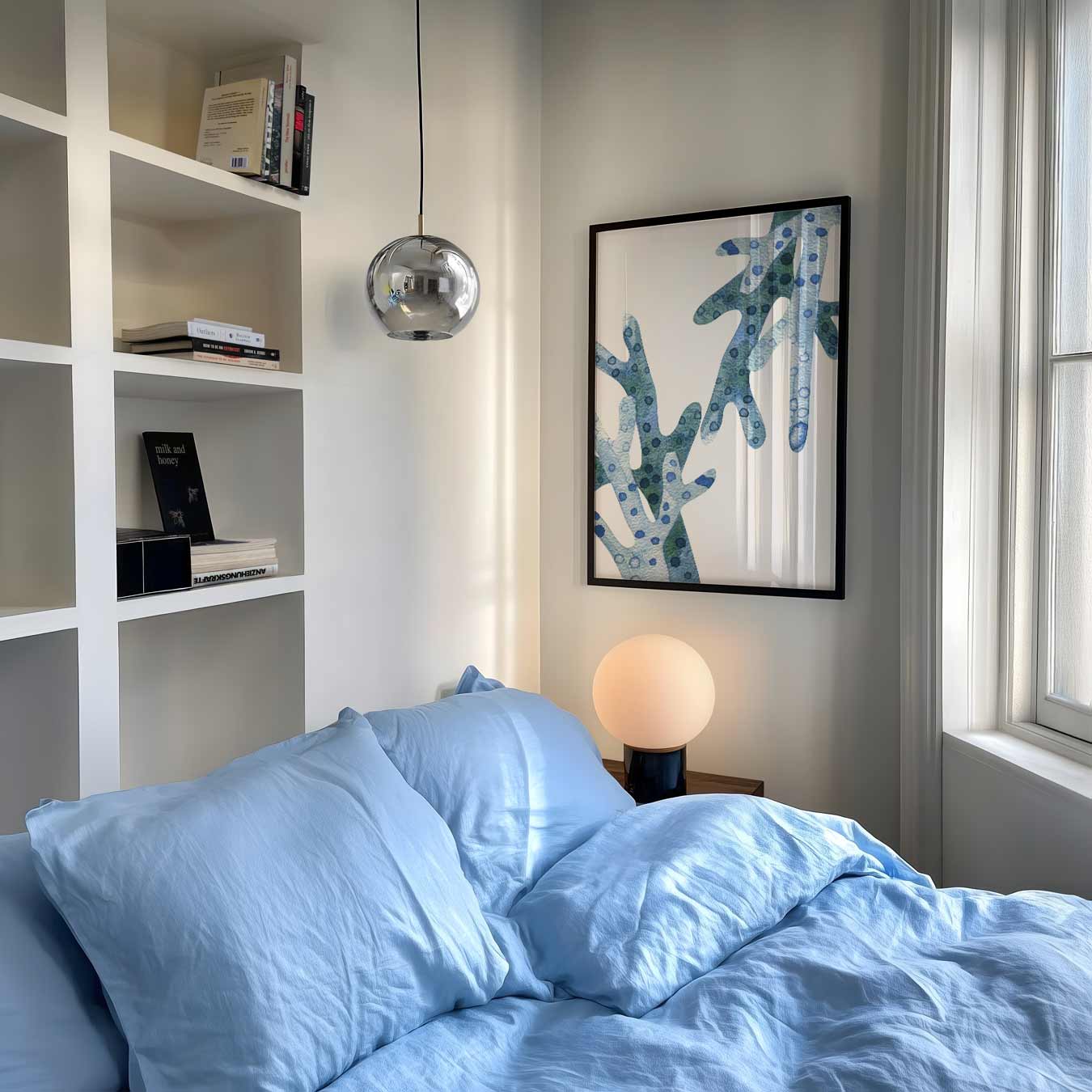 Blauwe Koraal Poster-WallArtistic