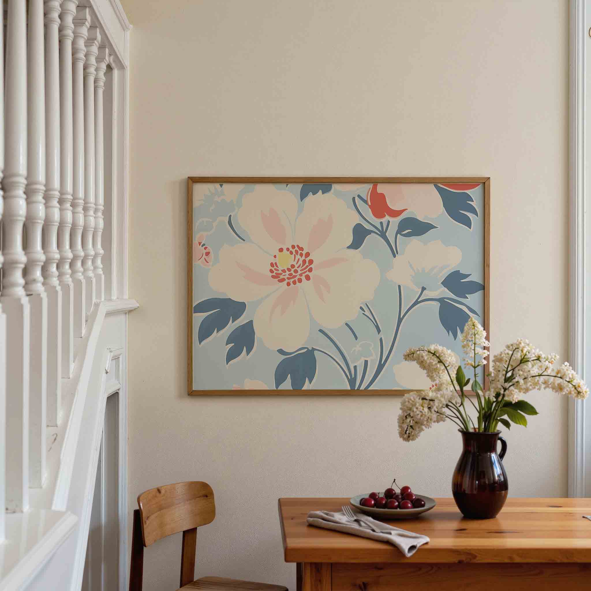 Bloemen en bladeren Poster