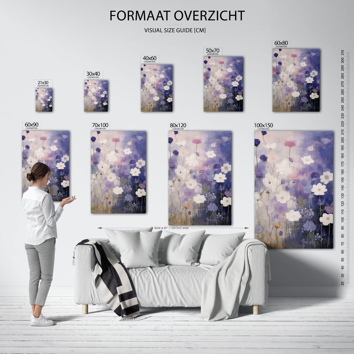 Bloemen in paarse tinten Poster