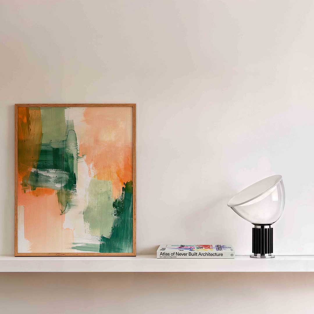 Abstracte penseelstreken Poster