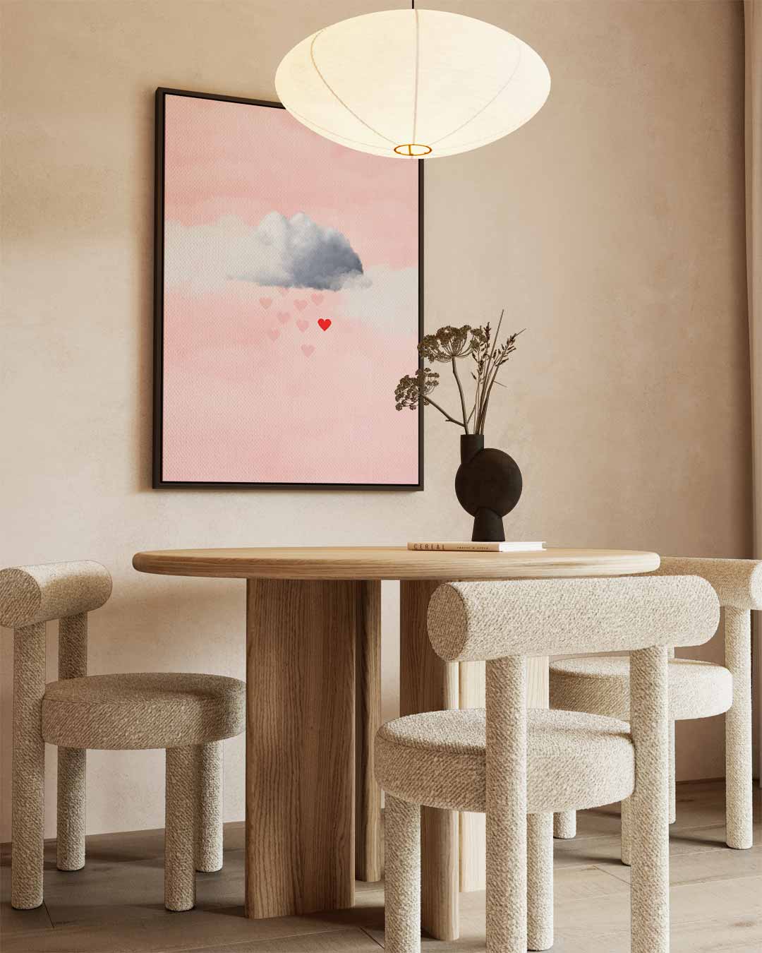 Luchtige Love Regen Kunstwerk-canvas-dibond-plexiglas-wanddecoratie-WallArtistic
