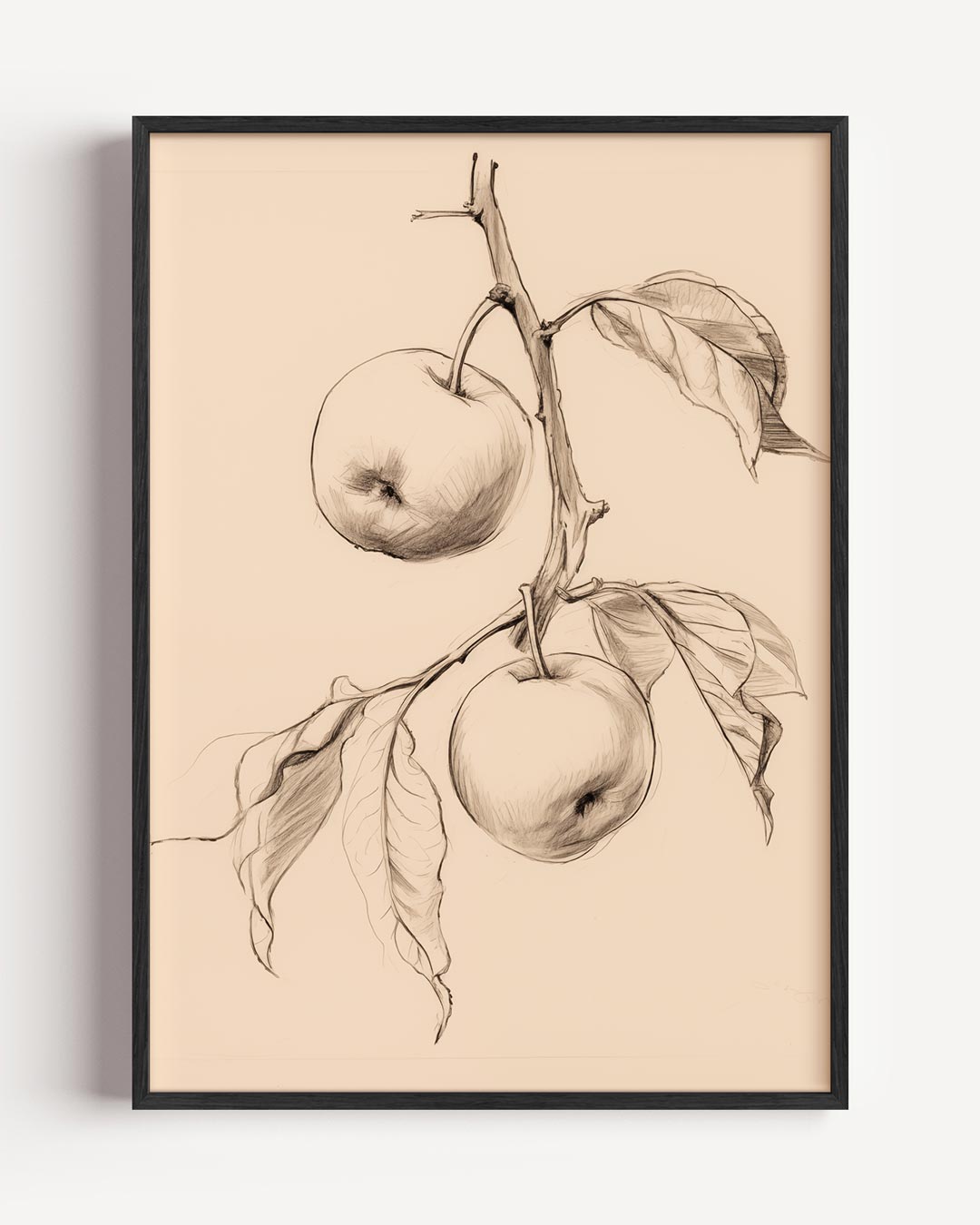 Elegante Potloodschets Appeltak Poster-WallArtistic