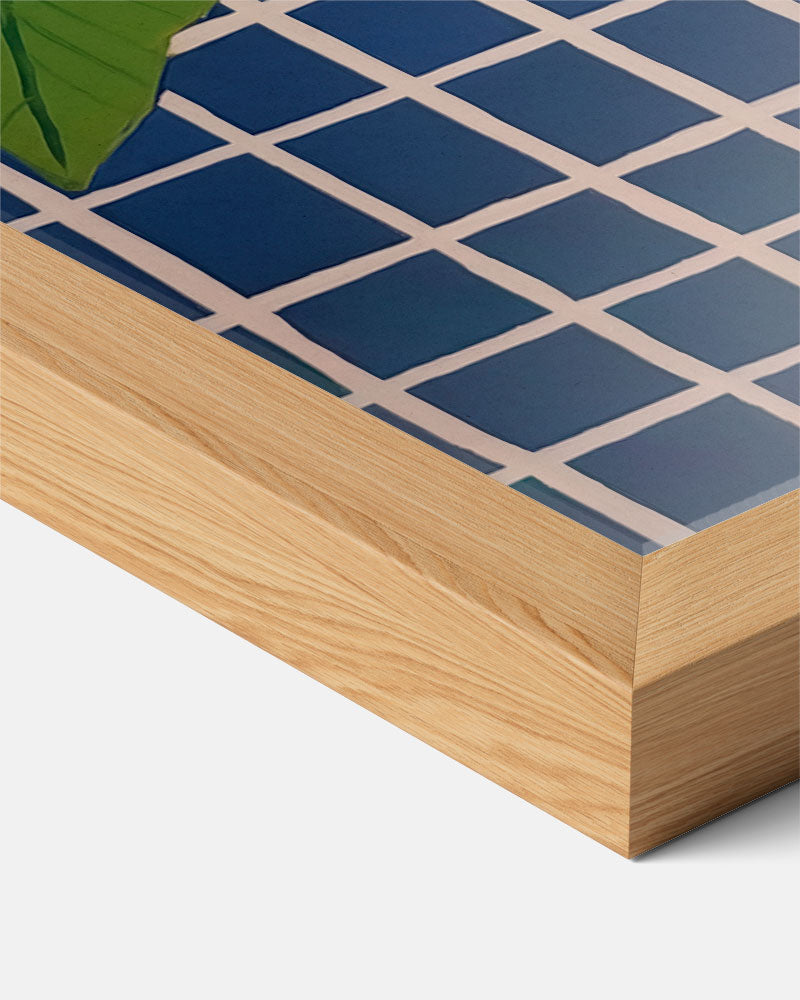 Zonnige Citroenen op Blauw Poster-WallArtistic