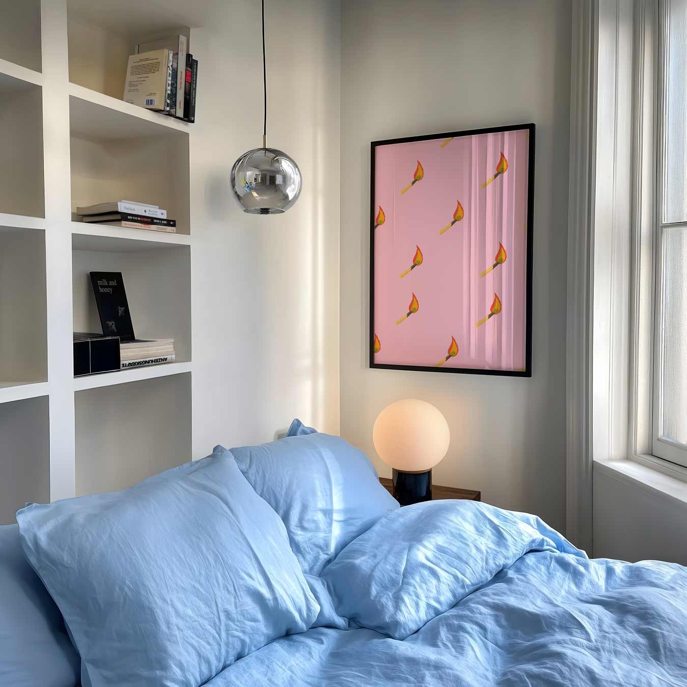 Vurige Stijl Matchstick Poster