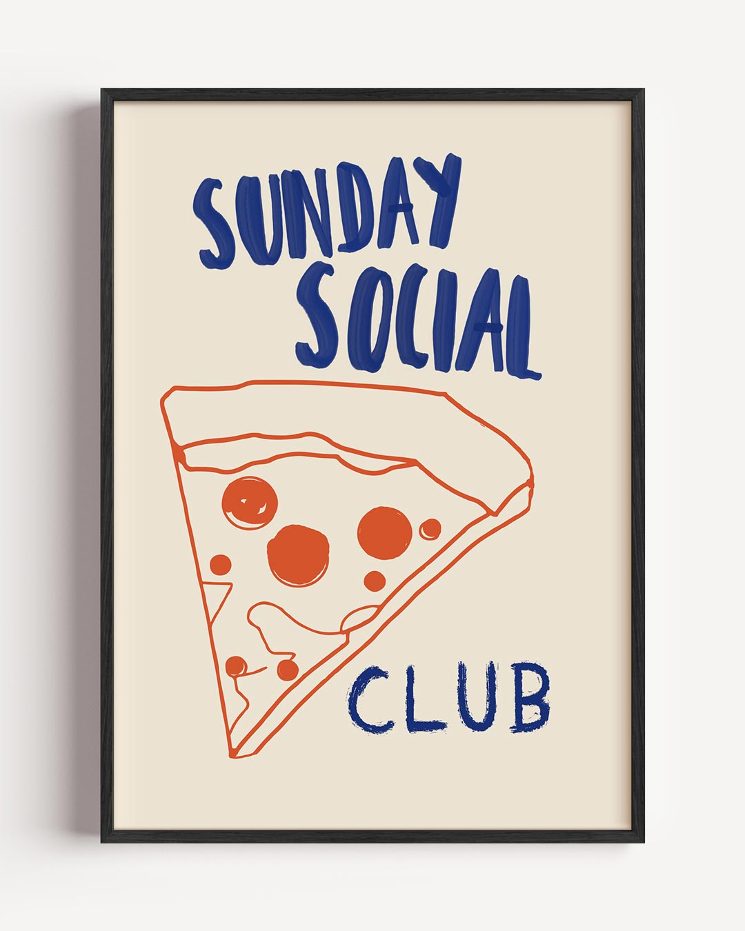 Sunday Social Club Pizza Poster-WallArtistic
