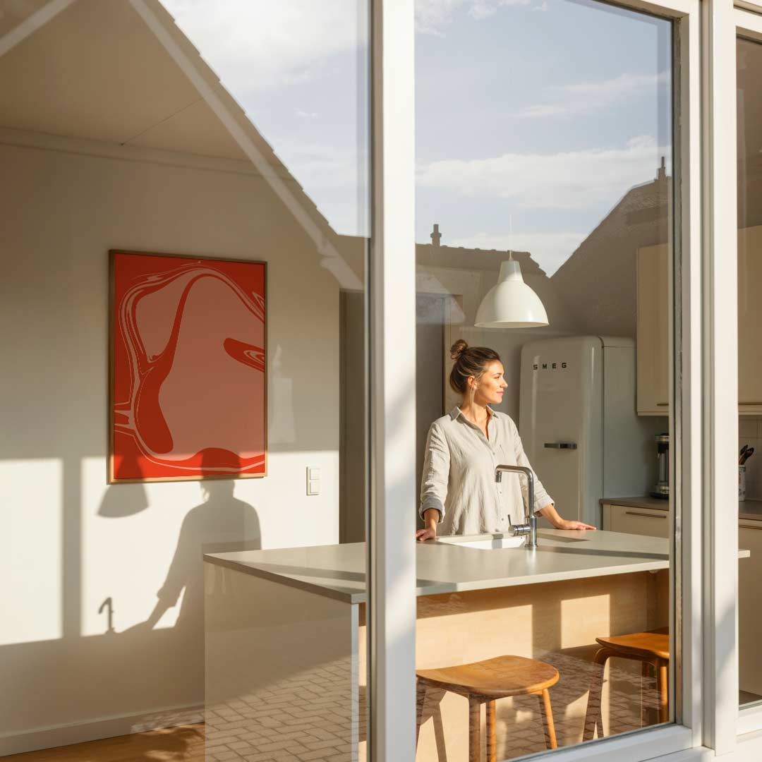 Abstracte Vlammen Dans Poster-WallArtistic