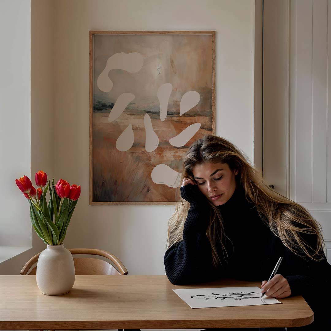 Vloeiende Natuurlijke Kunstposter-WallArtistic