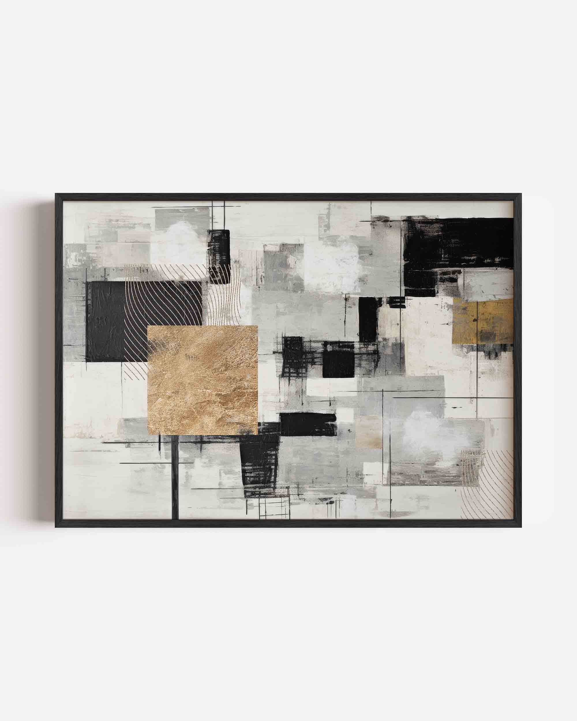 Abstracte vormen en lijnen Poster