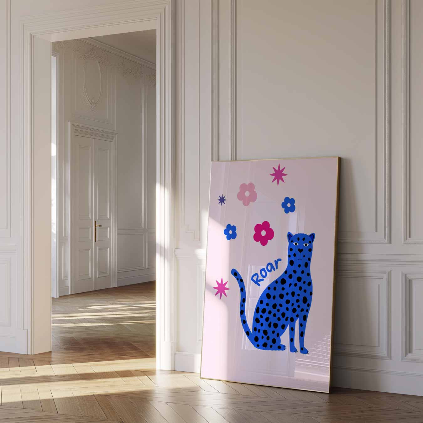 Roarende Luipaard Poster