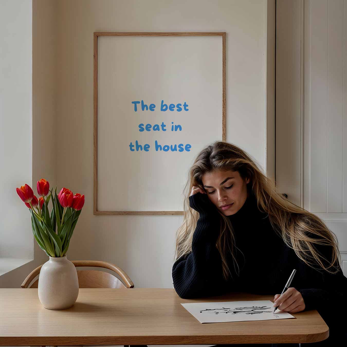 Stijlvolle "Best Seat" Poster