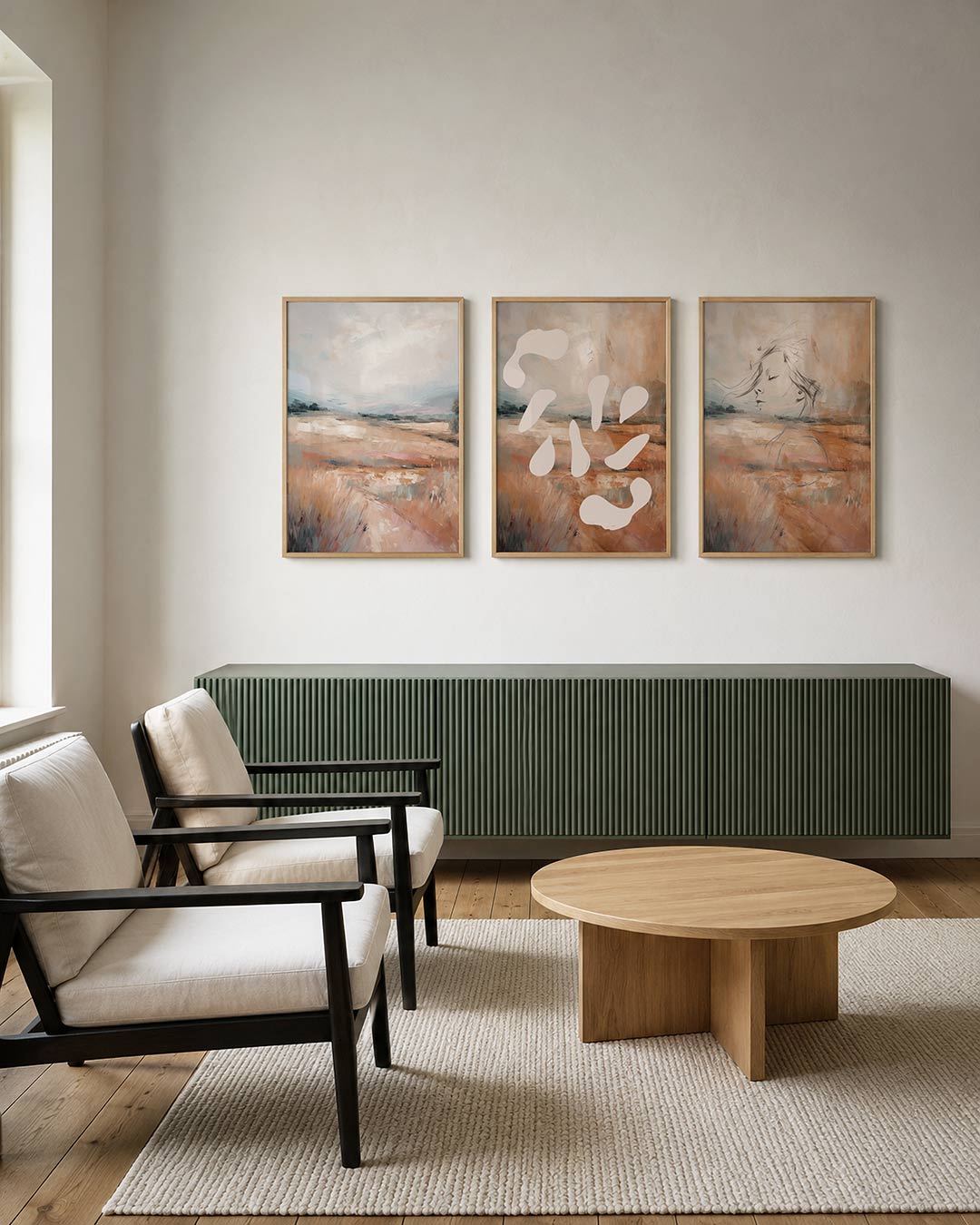 Zachte landschapstonen Posterset