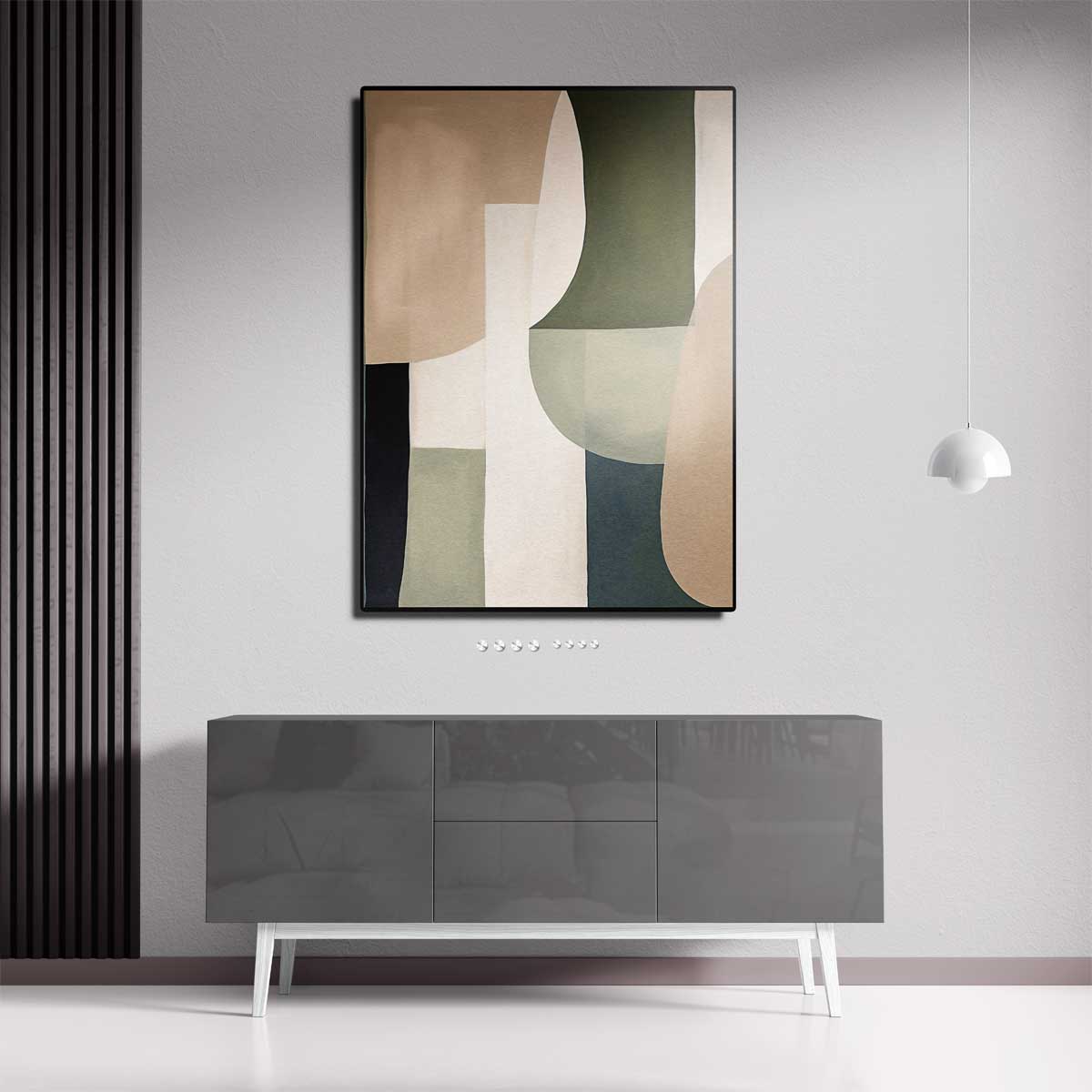 Abstracte Harmonie in Aardetinten Kunstwerk-canvas-dibond-plexiglas-wanddecoratie-WallArtistic
