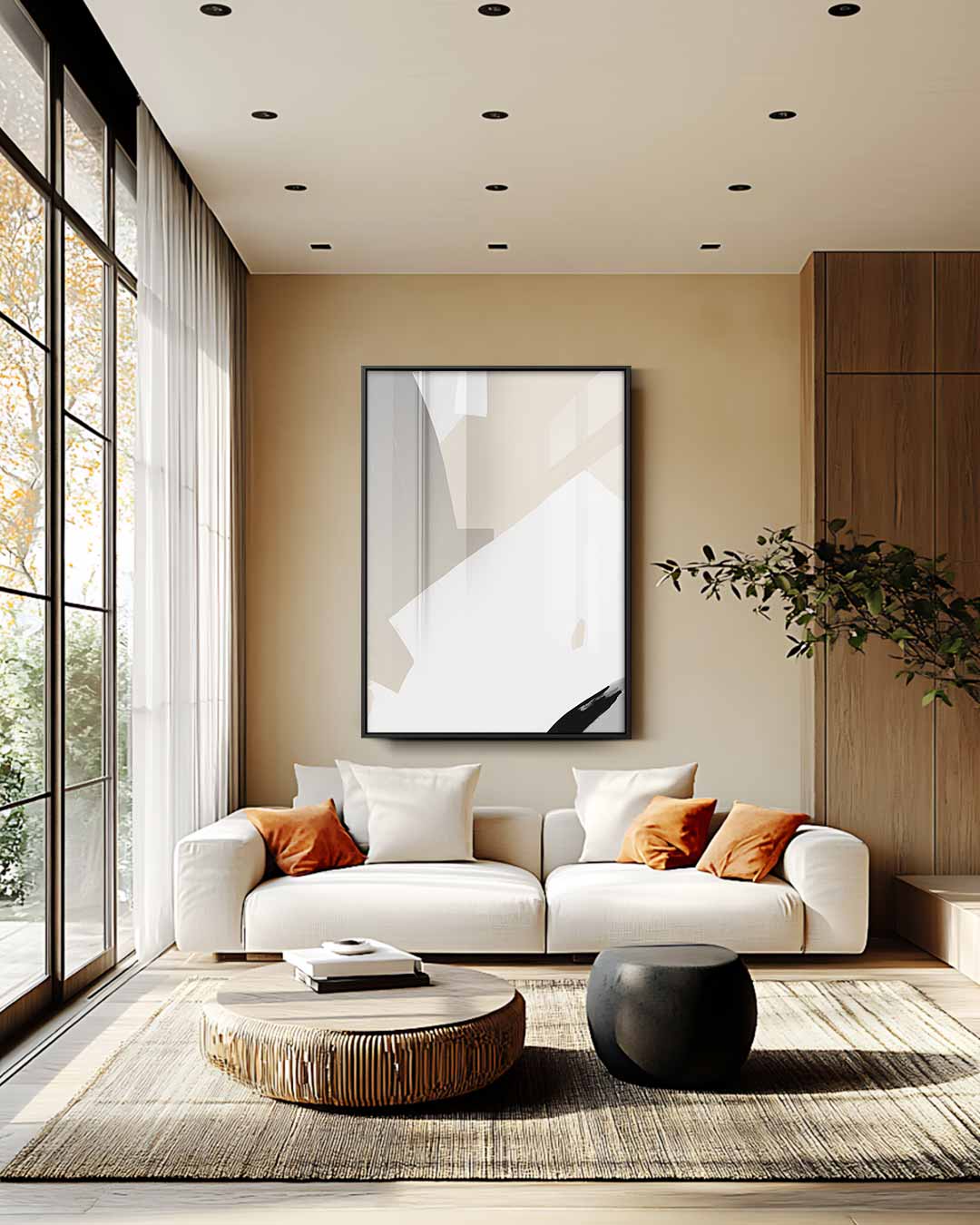 Rustgevende Neutralen Kunstwerk-canvas-dibond-plexiglas-wanddecoratie-WallArtistic