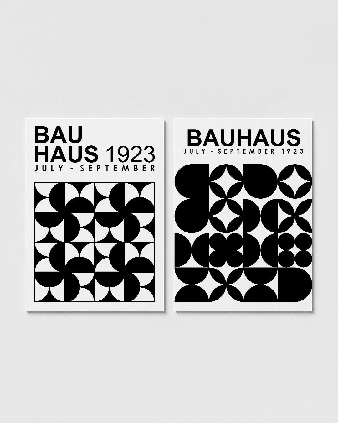 Zwart wit patronen Posterset