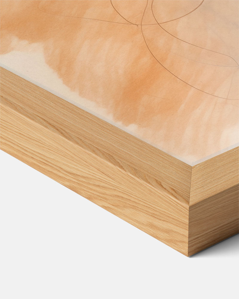 Rustgevende Beige Abstractie Poster-WallArtistic